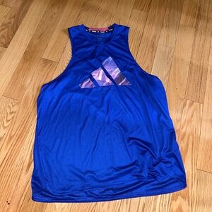 Blue & black sleeveless men’s tank top